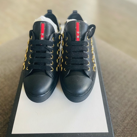 Authentic Prada Sport Crystal Studs Sneakers Size 35 - Picture 3 of 7